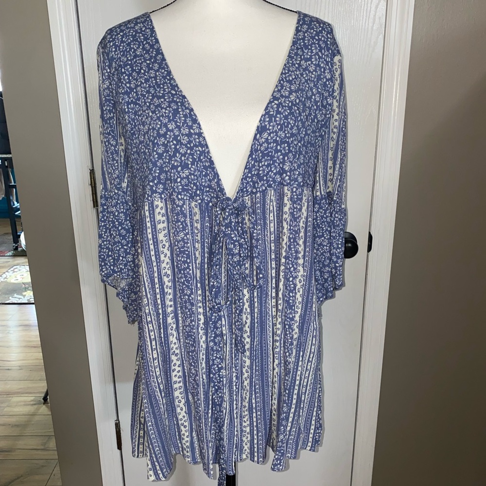 floral tie dress